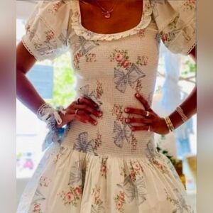 LOVESHACKFANCY Keaton floral cotton dress